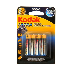 Батарейки Kodak LR03-4BL ULTRA PREMIUM/DIGITAL AAA (блистер 4 шт)