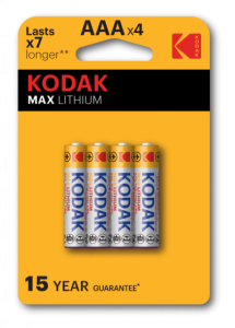 Батарейки Kodak MAX FR03-4BL L92 AAA (блистер 4 шт) LITHIUM