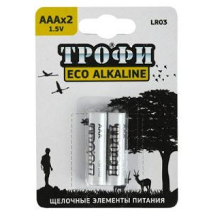 Батарейки Трофи LR03-2BL ECO AAA (блистер 2шт.)