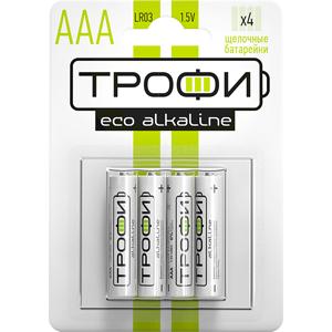 Батарейки Трофи LR03-4BL ECO AAA (блистер 4шт.)