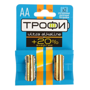 Батарейки Трофи LR6-2BL (ULTRA) ENERGY MAX Alkaline (40/320/15360)
