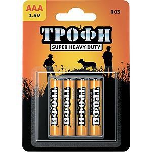 Батарейки Трофи R03-4BL AAA (блистер 4шт.)