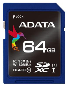 Карта памяти Secure Digital Card 64GB ADATA Premier Pro SDXC XPG UHS-I U3 (Class 10)