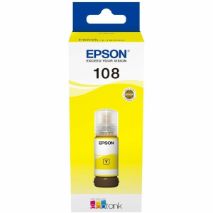 Картридж Epson C13T09C44A 108 EcoTank для L8050/18050 жёлтый