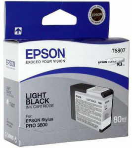 Картридж Epson C13T580700 Light Black (80 ml) (Stylus Pro 3800)