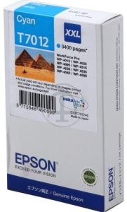 Картридж Epson C13T70124010 Cyan Extra High Capacity XXL 3400p (WP4000/WP4500)
