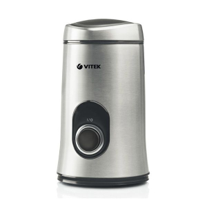 Кофемолка Vitek VT-1546 SR Мощность 150Вт, Загрузка кофе 50гр. Материал корпуса нержавеющая сталь