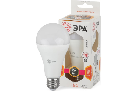 Лампа светодиодная ЭРА STD LED A65-21W-827-E27