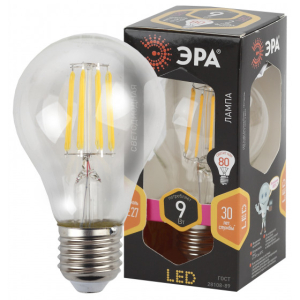 Лампа ЭРА F-LED A60-9w-827-E27  (9Вт.2700К) 1 год гарантии