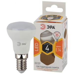 Лампа ЭРА LED R39-4w-827-E14 ECO. (4вт.280лм.2700К) 1 год гарантии