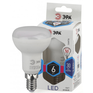 Лампа ЭРА LED R50-6w-840-e14 eco (6Вт.420лм.40000к) 2 года гарантии