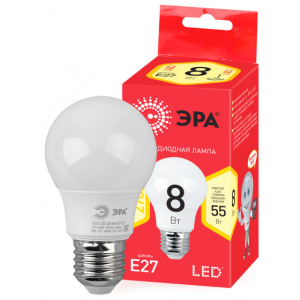 Лампа ЭРА RED LINE ECO LED A55-8W-827-E27R