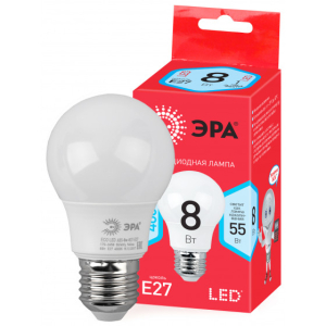 Лампа ЭРА RED LINE ECO LED A55-8W-840-E27R