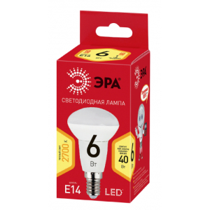 Лампа ЭРА RED LINE ECO LED R50-6W-827-E14