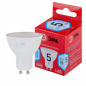 Лампа ЭРА RED LINE LED MR16-5W-840-GU10 R