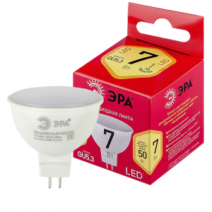 Лампа ЭРА RED LINE LED MR16-7W-827-GU5.3 R