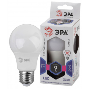 Лампа ЭРА STD LED A60-9W-860-E27