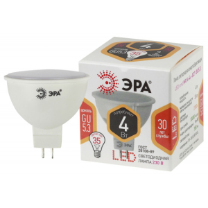 Лампа ЭРА STD LED MR16-4W-827-GU5.3