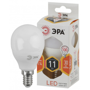 Лампа ЭРА STD LED P45-11W-827-E14