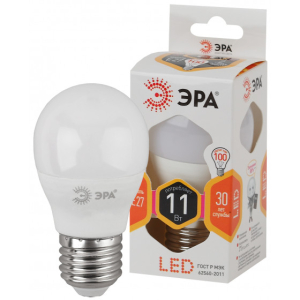 Лампа ЭРА STD LED P45-11W-827-E27