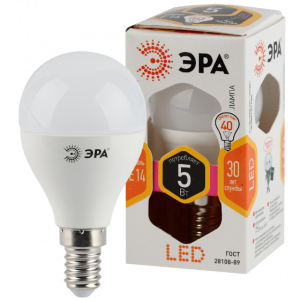 Лампа ЭРА STD LED P45-5W-827-E14