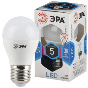 Лампа ЭРА STD LED P45-5W-840-E27