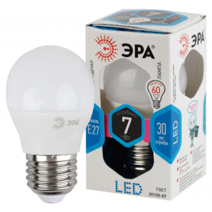 Лампа ЭРА STD LED P45-7W-840-E27