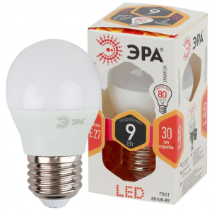 Лампа ЭРА STD LED P45-9W-827-E27