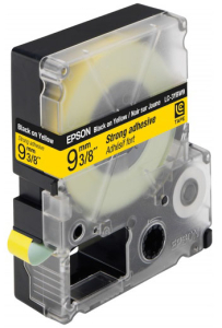 Лента Epson C53S624404 LC-3YBW9 (Цвет ленты - желтый, цвет текста - черный, ширина 9мм, длина 9м, повышенной прочности)