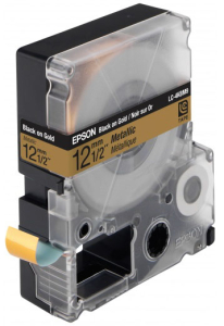 Лента Epson C53S625415 LC-4KBM9 (Цвет ленты - золотой, цвет текста - черный, ширина 12мм, длина 9м, металлик)