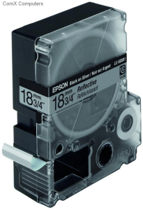Лента Epson C53S626414 LC-5SBR1 (Цвет ленты - черный, цвет текста - серебряный, ширина 18мм, длина 1.5м, термопечать)