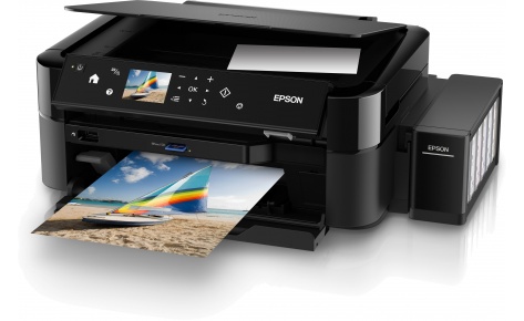 МФУ Epson L850 (Printer-copier-scaner, A4, 37/38ppm (Black/Color), 12sec/photo, 64-300g/m2, 5760x1440dpi, 1200x2400 scaner, LCD 6.9 cm, USB)