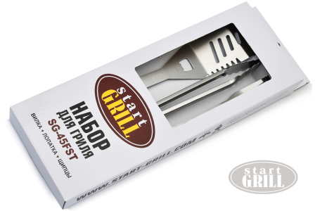 Набор для гриля Start Grill (в коробке:лопатка,вилка,щипцы) SG-45FST