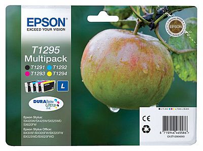 Набор картриджей Epson C13T12954010 CMYK /C13T12954012/  (SX230,235,425,430,435,525,535/BX305,320,625,635/WF7015,7515,7525)