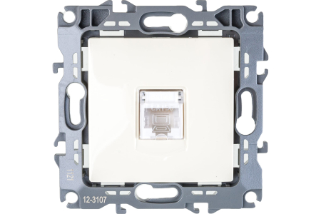Розетка информационная ЭРА 12-3107-02  RJ45, слоновая кость