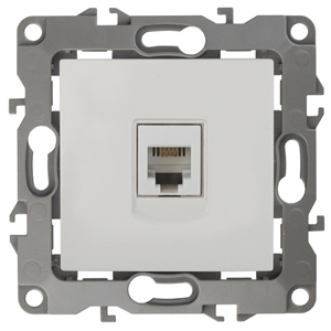 Розетка телефонная ЭРА 12-3105-02  RJ11, слоновая кость