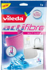 Салфетка универсальная VILEDA с микрофиброй Актифайбер 1 шт. 29х29 см 5678
