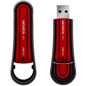 Флеш-накопитель USB 3.0 128GB ADATA S107 (Red, WaterProof, Anti-Shock, Rubber)