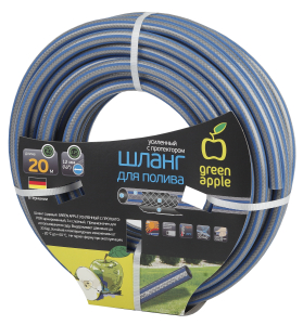 Шланг для полива Усиленный с протектором  GREEN APPLE GWGH1-032 12мм (1/2) х 20 м,