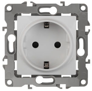Розетка ЭРА 12-2101-01  2P+E Schuko, 16АХ-250В, белый